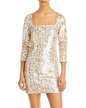 Alice and Olivia Davinia Sequined Mini Dress