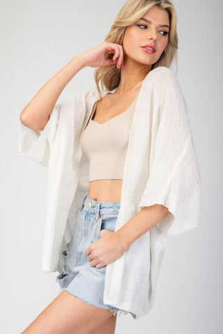 Ee:Some - Dolman Short Sleeve Cardigan