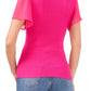 1.STATE Flutter Sleeve T-Shirt Rib Knit Berry Pink Size M