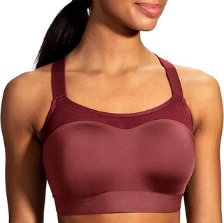 Brooks Women's Dare Racerback Run Bra, Terracotta/Deep Terracotta Size 38D