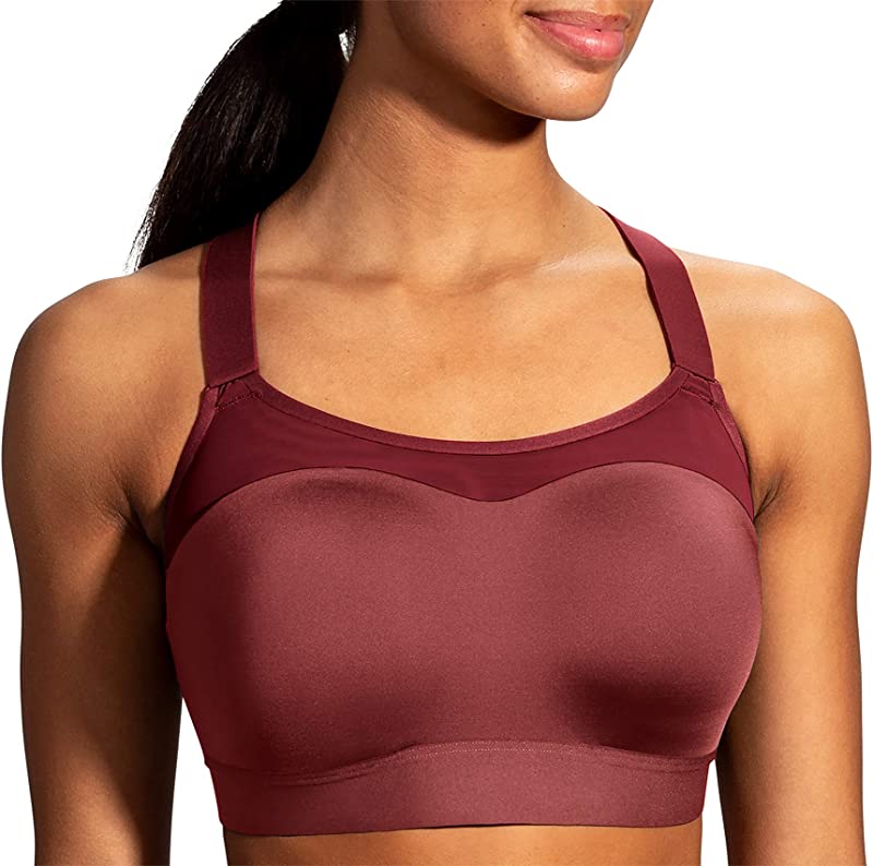 Brooks Women's Dare Racerback Run Bra, Terracotta/Deep Terracotta Size 38D