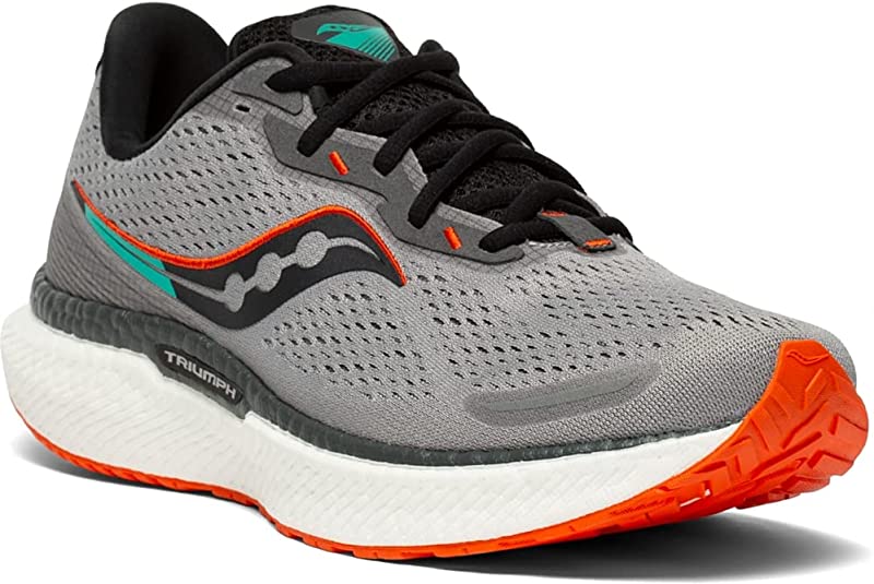Saucony Men's Triumph 19 Running Shoes Alloy/FIRE