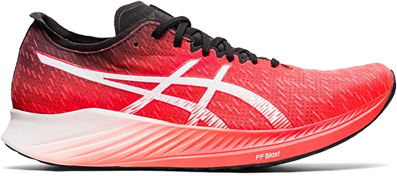 ASICS Men's Magic Speed Running Shoes Sunrise RED/White