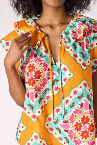 Crosby By Mollie Burch - Fern Flutter Sleeves Top