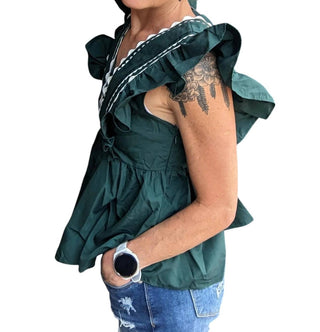 Entro - Ruffled Blouse Top