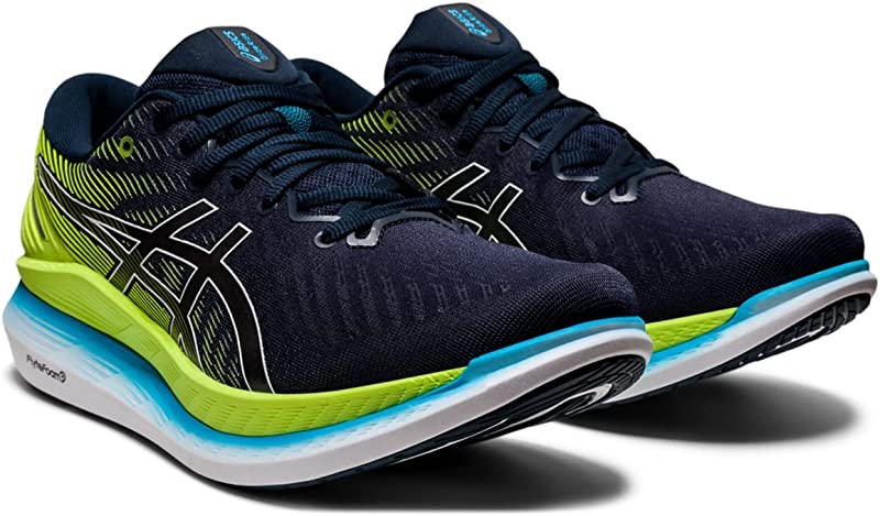 ASICS Men's Glideride 2 Running Shoes French Blue/Hazard Green