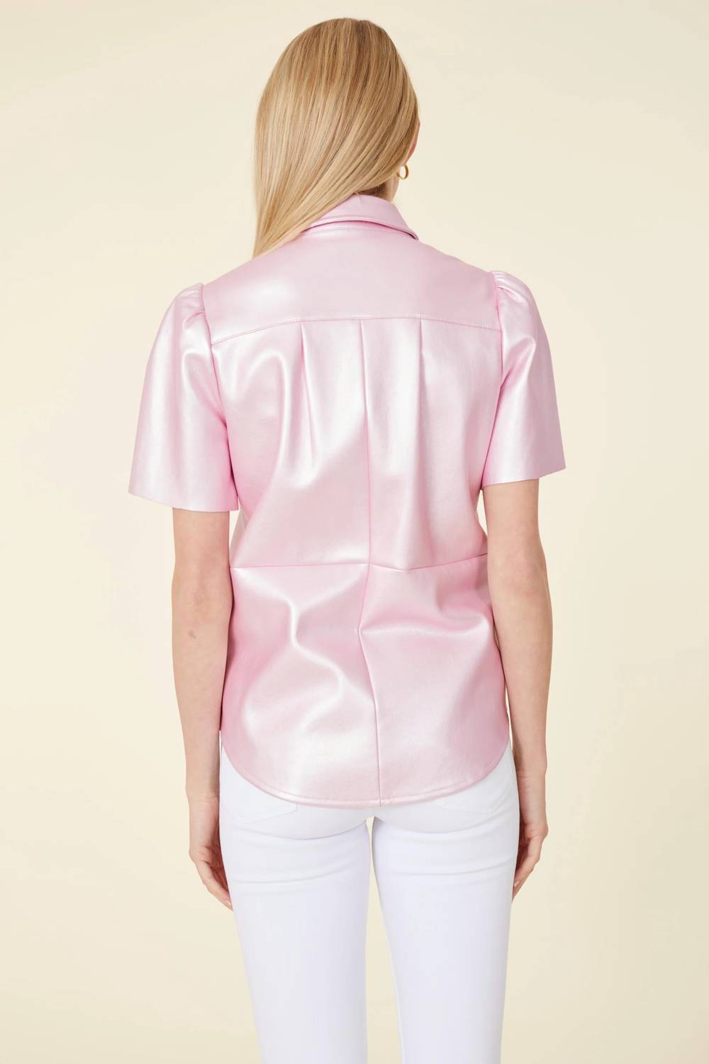 Dolce Cabo - Metallic Vegan Leather Top