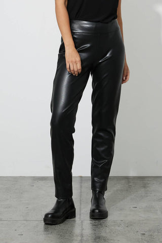 Joseph Ribkoff - High-waisted Faux Leather Pants