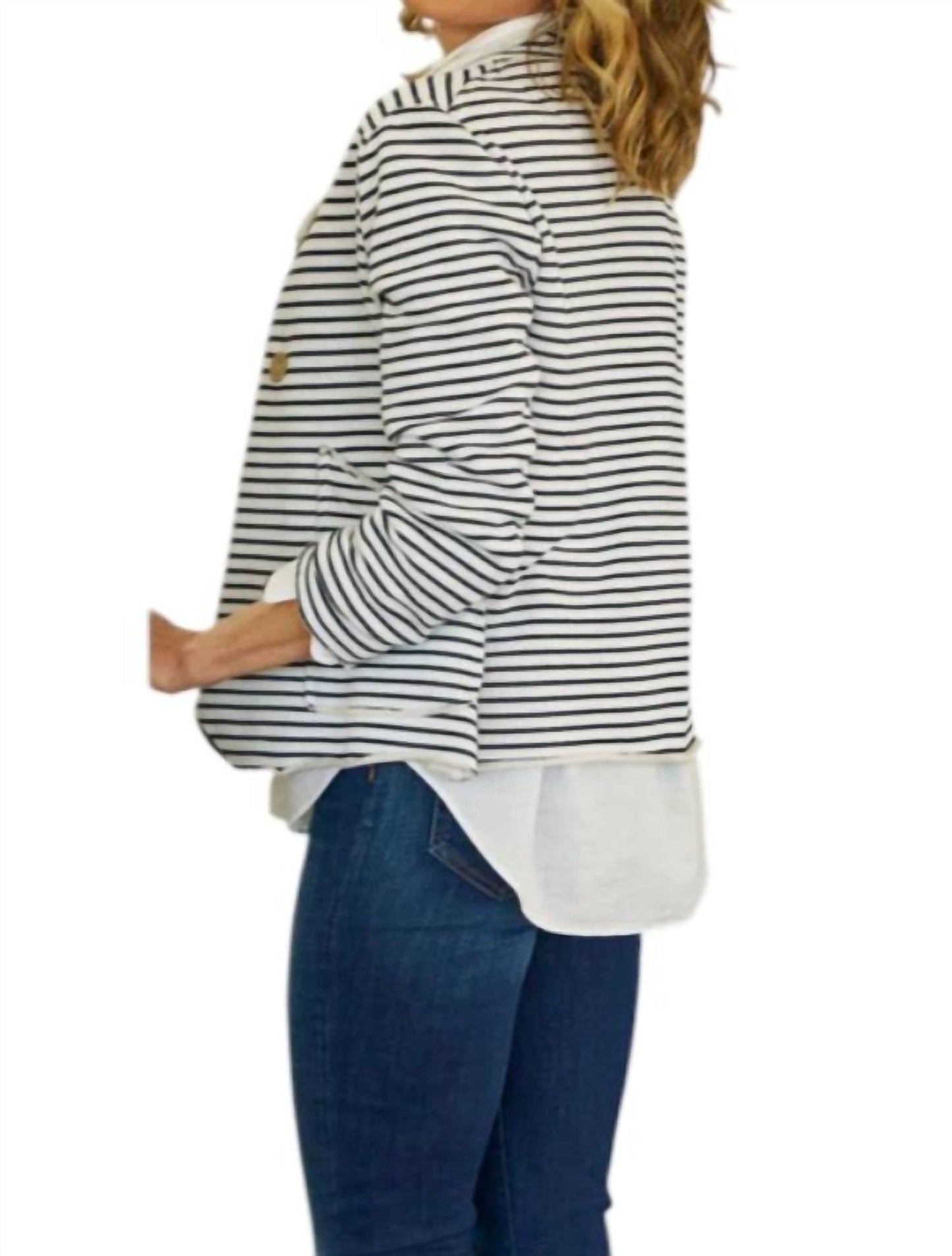 Frank & Eileen - Mini Belfast Cropped Sweatshirt Pea Coat