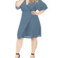 & Practices Candice Georgette Wrap Dress - Slate