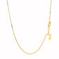 14k Yellow Gold Adjustable Box Chain 0.7mm