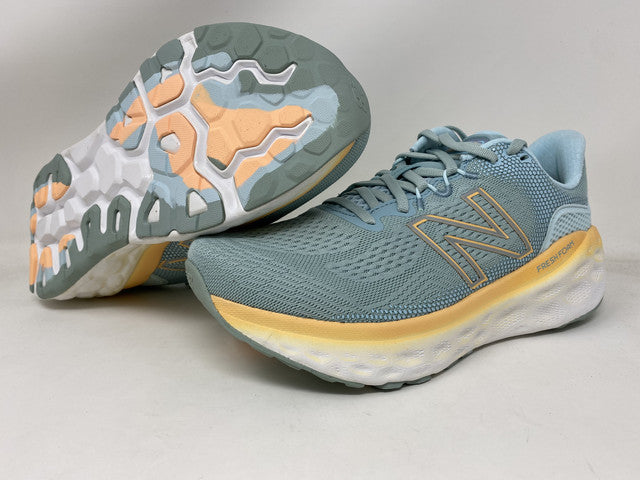 New Balance Women'S More V3 Running Shoes Blue/Mango Size 7 D Wide Us