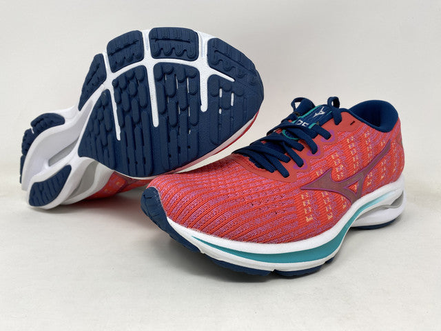 Mizuno Women's Wave Rider 25 Running Shoes Cayenne/Phlox Size 7 B Medium US