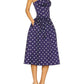 Self-Portrait - Polka Dot Satin Midi Dress