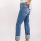 Free People - Slim Shade Selvedge Cuff Jeans