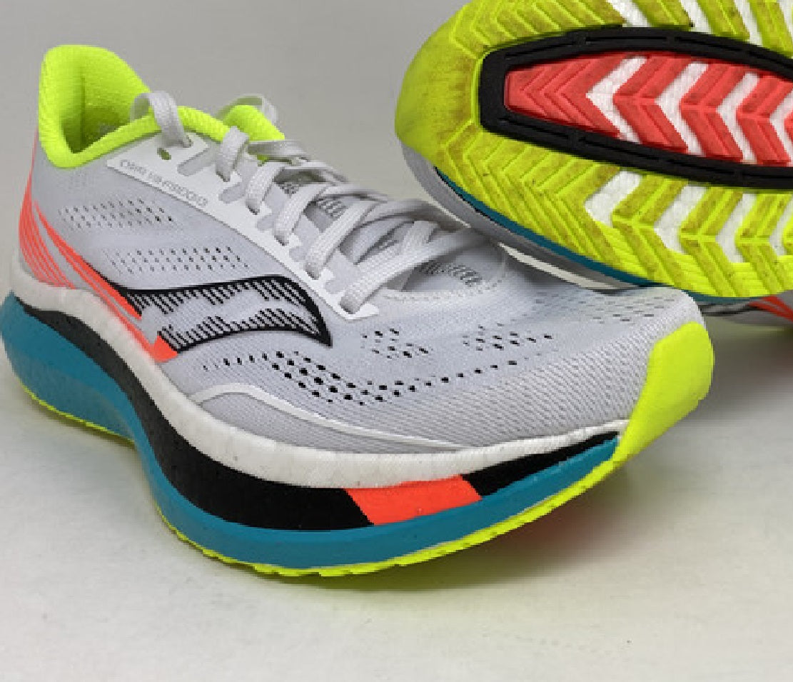 Saucony Women's Endorphin Pro Running Shoes White Mutant Grey Size 7 B (M) Us