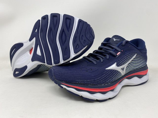 Mizuno Women's Wave Sky 5 Running Shoes Peacoat Blue