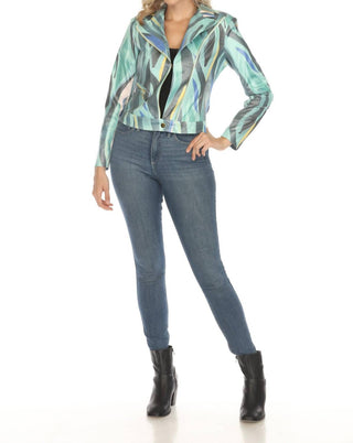 Insight - Liquid Ocean Waves Vegan Leather Jacket