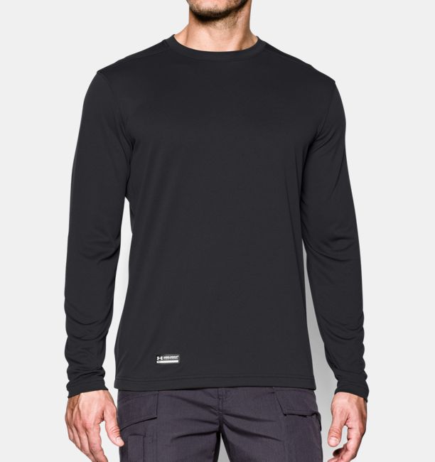 Under Armour Mens Tech Long sleeve T-Shirt - Black - Small