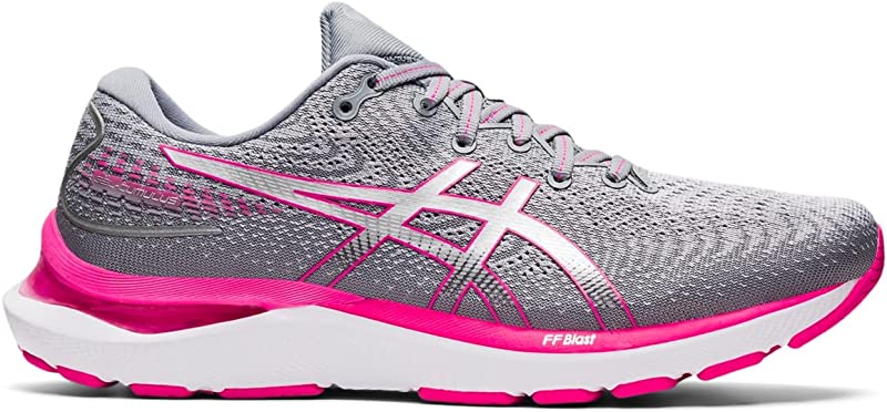 ASICS Women's Gel Cumulus 24 Running Shoes Sheet Rock/Pink/Gray 10 B (M) US