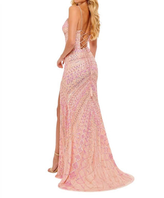 Rachel Allan - Beaded Tulle Long Prom Dress