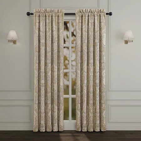 Santina Room Darkening Curtain Panel Set - Gold