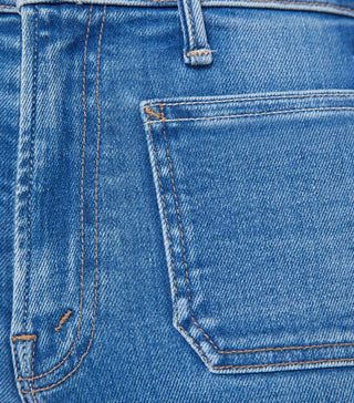 Mother - Lil' Hustler Roller Patch Pocket Sneak Wide Leg Jeans