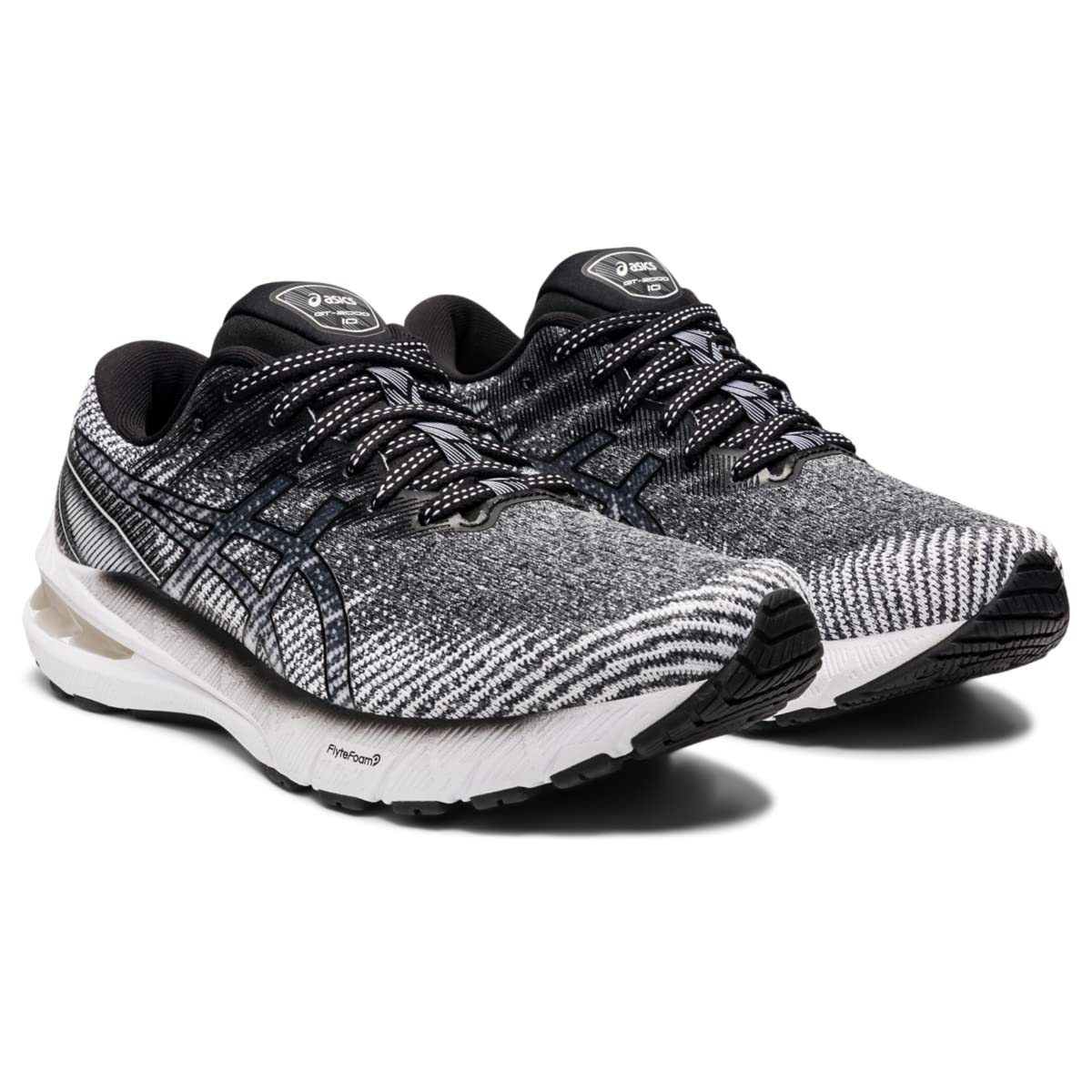 Asics Women's Gt 2000 10 Running Shoes White/Black Size 10 B (M) Us