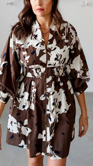 Entro - Zip Up Mini Dress