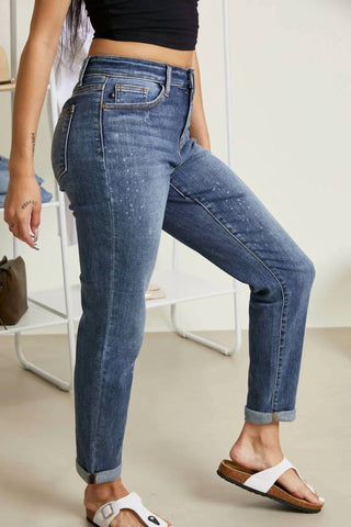 Judy Blue - Bleach Splash Boyfriend Jeans