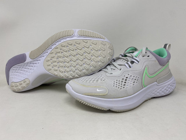 Nike Women's React Miler 2 Running Shoes Platinum Green Size 6.5 B (M) Us