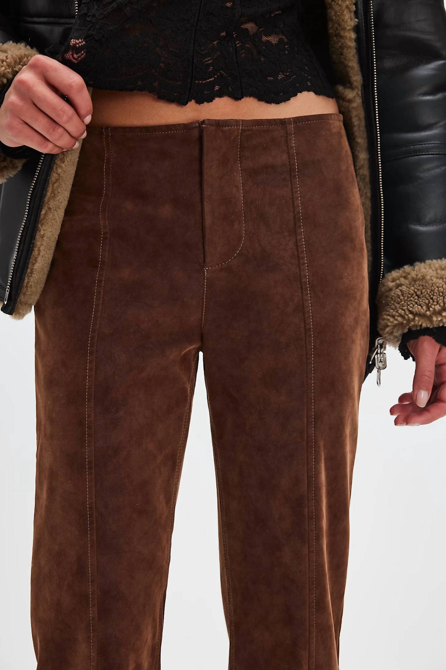 Free People - Vegan Suede Bootcut Pants