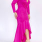 Karen T Design - Deep V Ruched Dress