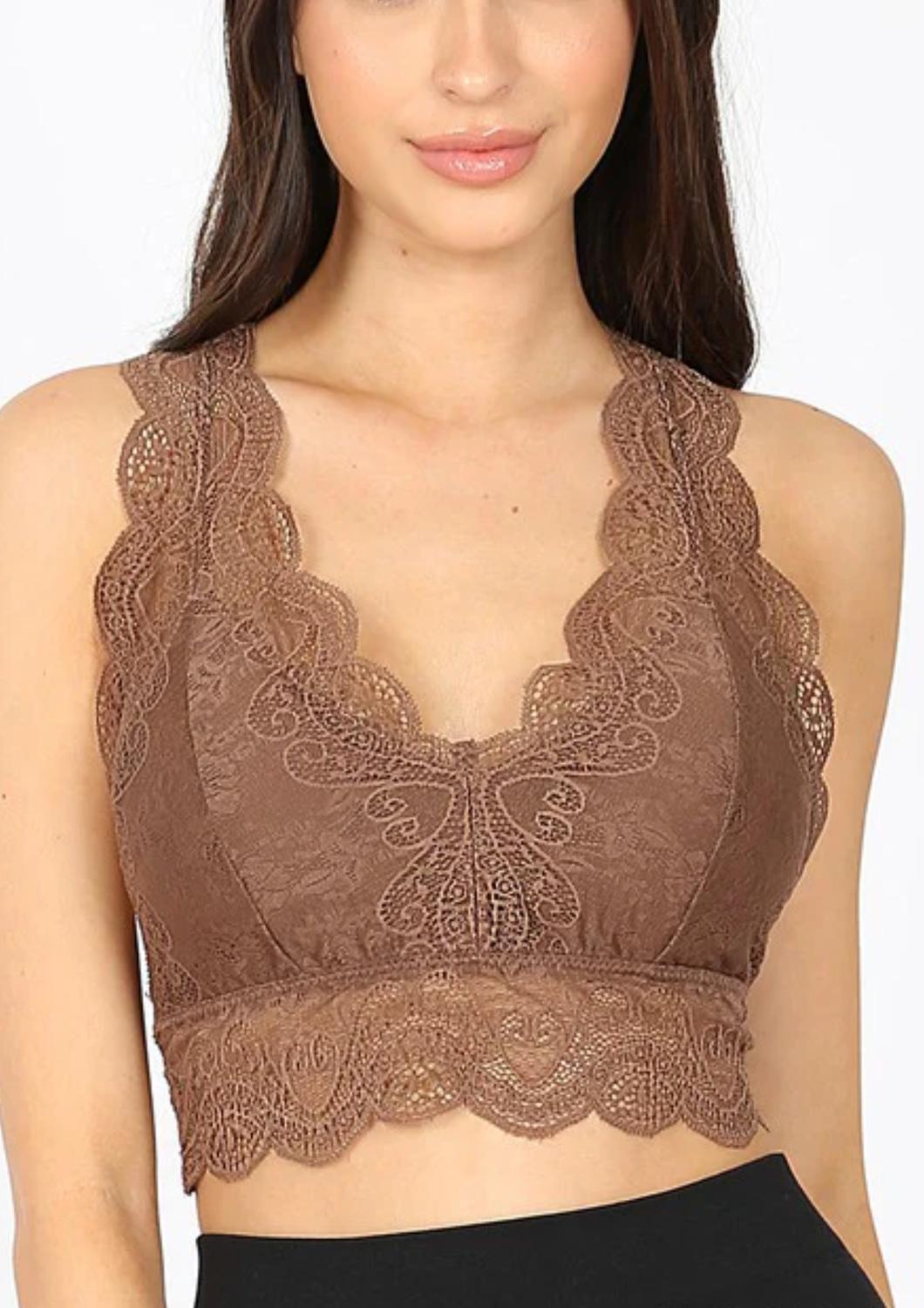 Zenana - Stretch Lace Padded Bralette