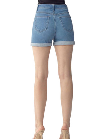 Risen - High Rise Clean Roll Up Shorts