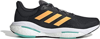 adidas Men's Solar Glide 5 Running Shoes Black/Orange/Mint
