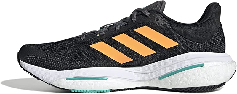 adidas Men's Solar Glide 5 Running Shoes Black/Orange/Mint