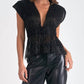 Elan - Vienna Sleeveless Plunge Blouse