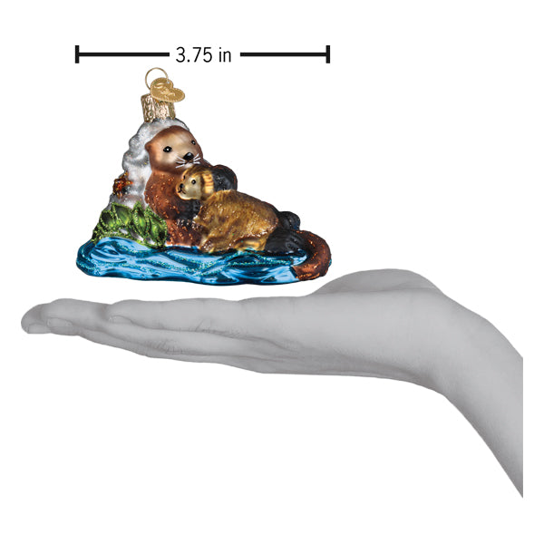 Otter With Pup Ornament