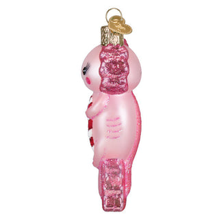 Axolotl With Candy Cane Ornament