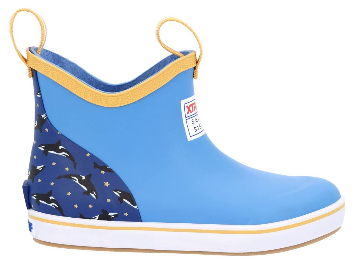 Xtratuf Kid's Salmon Sisters Ankle Deck Boot Blue Size 4 Big Kid US