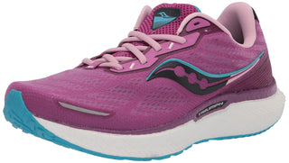 Saucony Women's Triumph 19 Running Shoes Razzle/Blaze Purple
