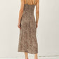 Be Cool - Print Midi Mock-wrap Dress