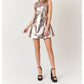 Amylynn - Portia A-Line Sleeveless Faux Leather Mini Dress