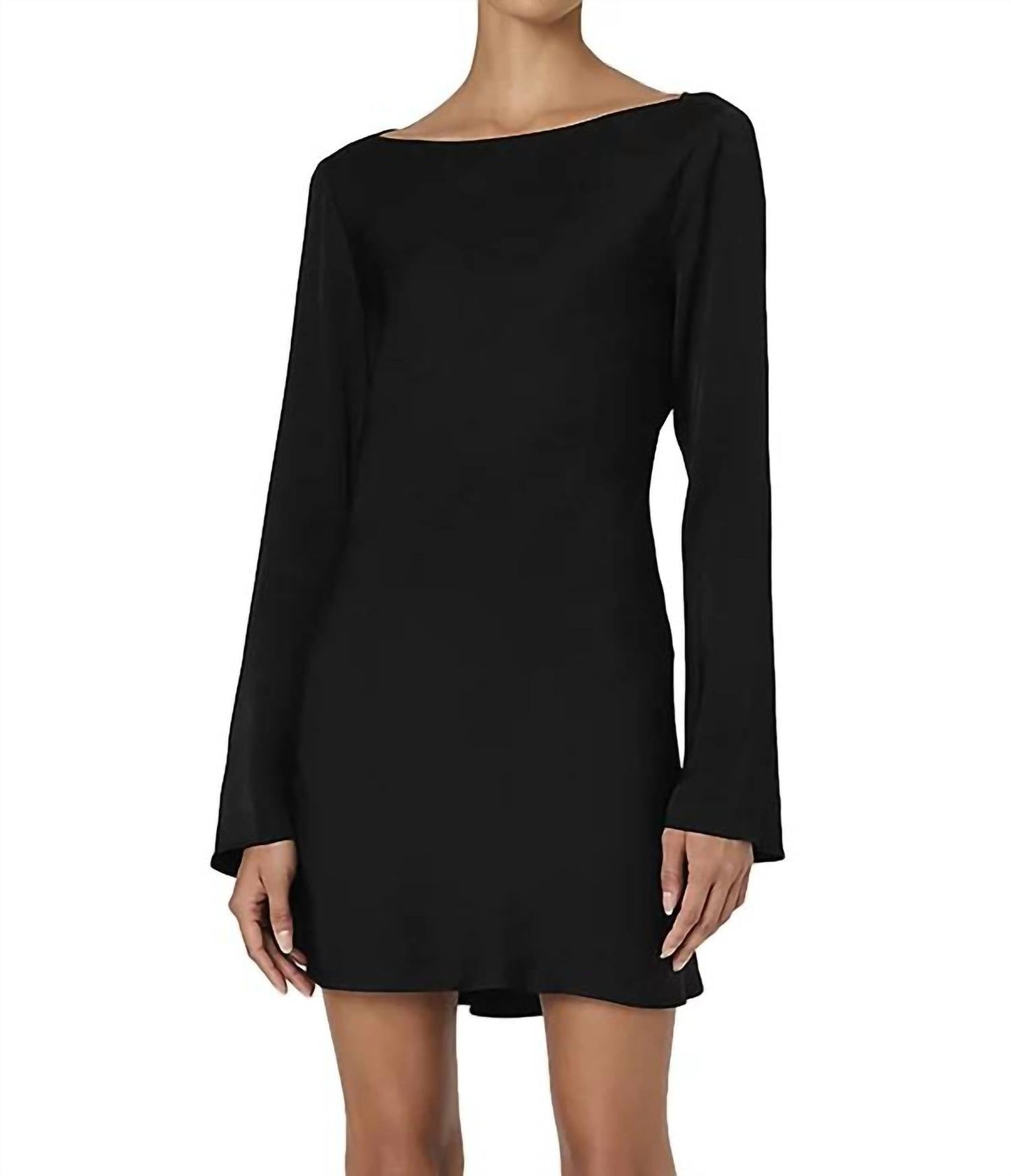 French Connection - Ennis Satin Bell Sleeve Mini Dress