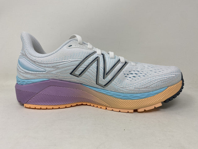 New Balance Women's 860 V12 Running Shoes White/Blue Size 6.5 2A Narrow US