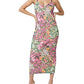Afrm Amina Mesh Slip Bodycon Dress