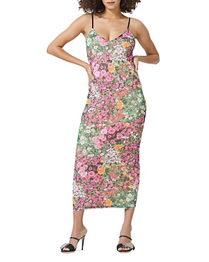 Afrm Amina Mesh Slip Bodycon Dress