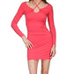 Michael Michael Kors Halter Strap Long Sleeve Mini Dress