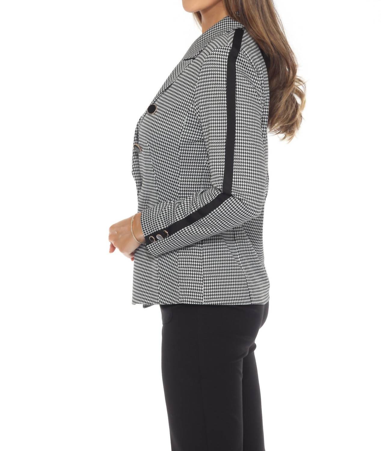 Joseph Ribkoff - Houndstooth Double Breasted Blazer